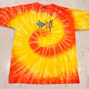 Tourist T Shirt By JoAnn’s Grenada, West Indies  Embroidered Tie Dyed Size Large